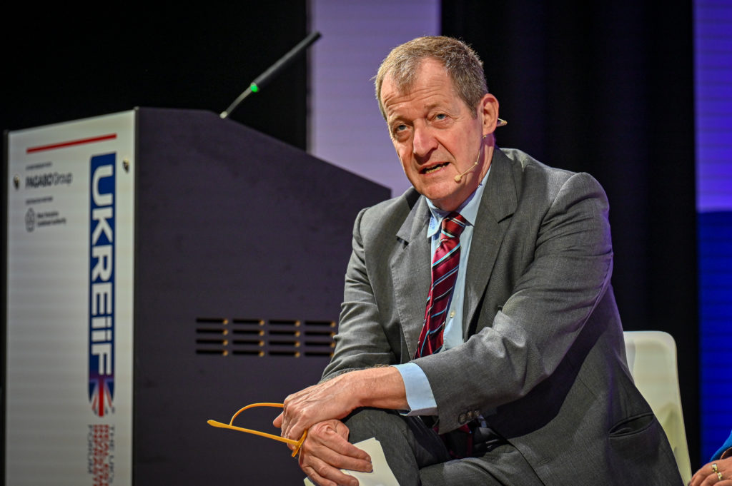 Alastair Campbell, Co-host of The Rest is Politics Podcast at UKREiiF 2024