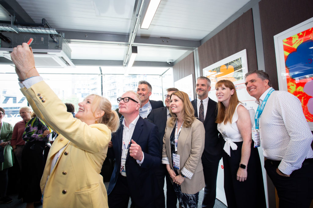 Labour Metro Mayors and Angela Rayner, Deputy Prime Minister, Taking Selfie at UKREiiF 2024