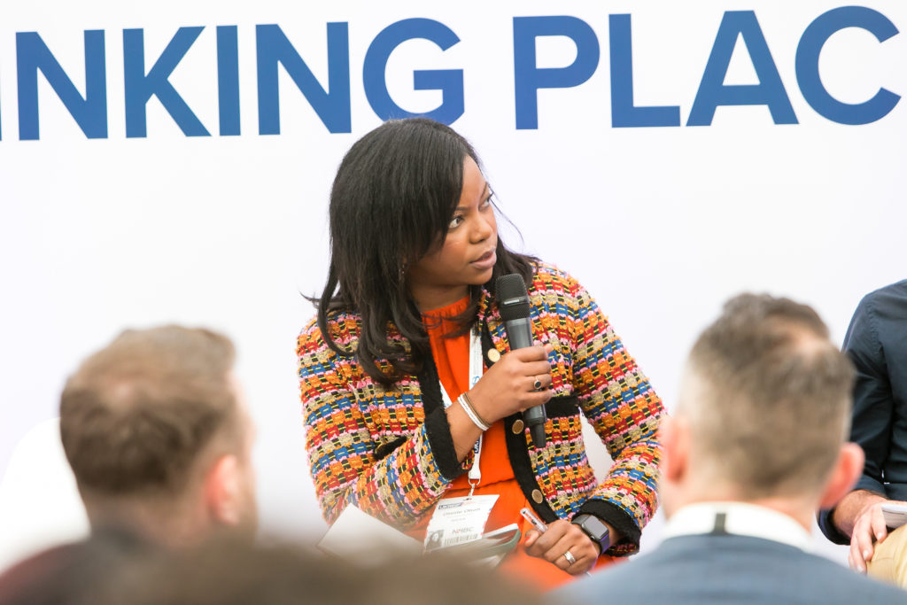 Olaide Oboh, Executive Director, Socius speaking at UKREiiF 2024
