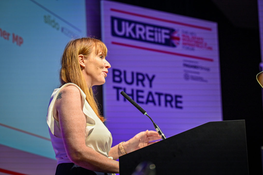Angela Rayner, Deputy Prime Minister speaking at UKREiiF